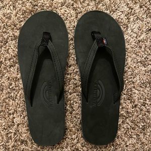 Women’s Rainbow Flip Flops Black Size Medium